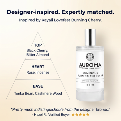 Designer-inspired, expertly matched - inspired by Kayali Lovefest Burning Cherry