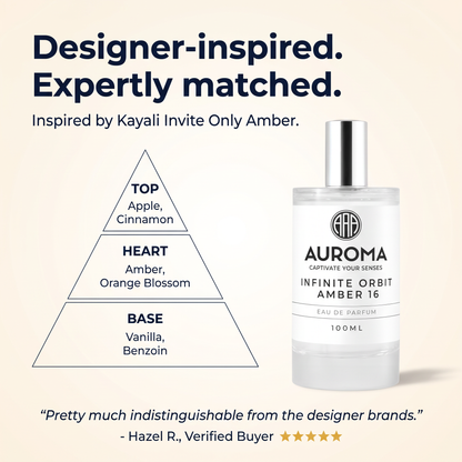 Designer-inspired, expertly matched - inspired by Kayali Invite Only Amber