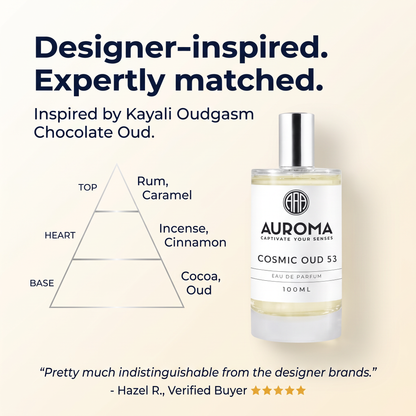Designer-inspired, expertly matched - inspired by Kayali Oudgasm Chocolate Oud