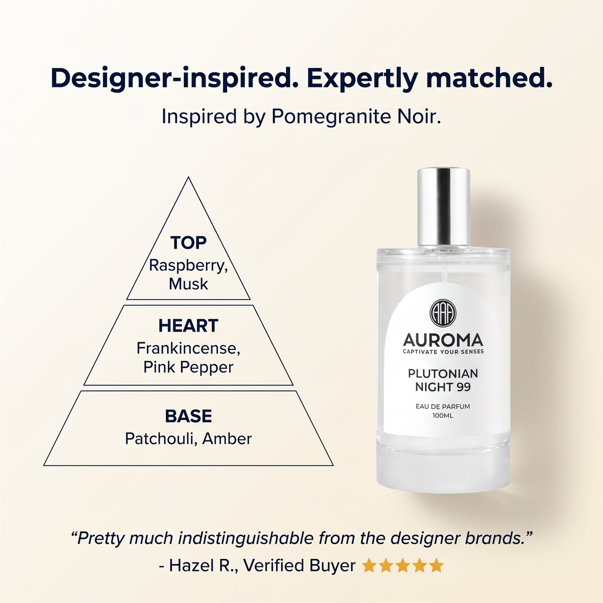 Designer-inspired, expertly matched - inspired by Pomegranite Noir