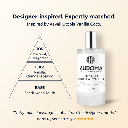 Designer-inspired, expertly matched - inspired by Kayali Utopia Vanilla Coco