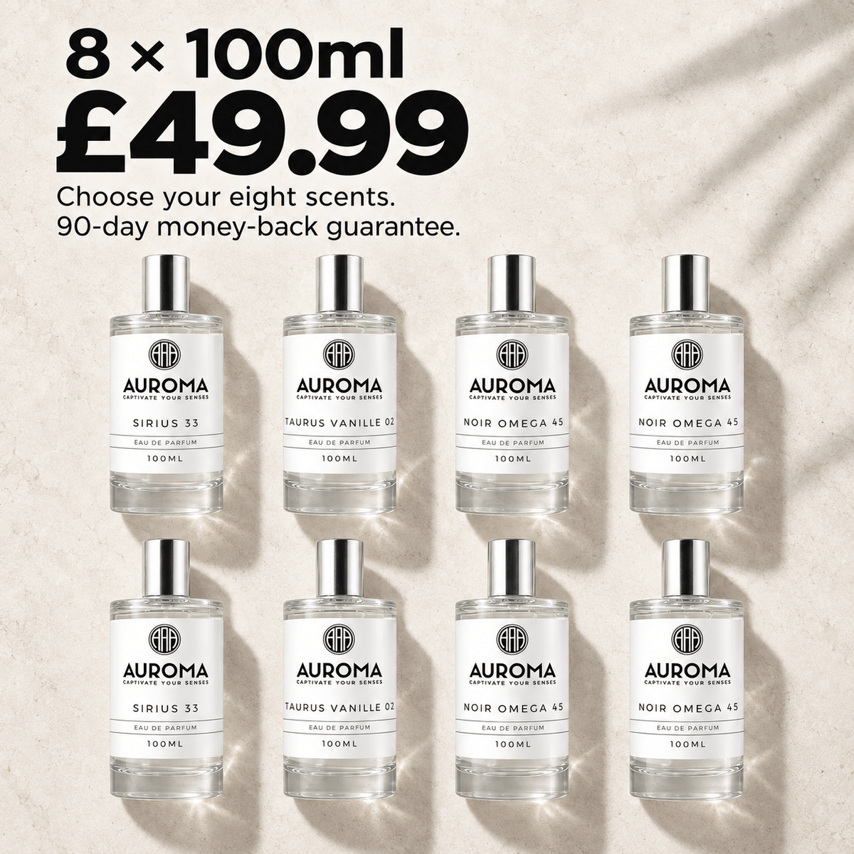 100ml x8 Eau de Parfum Bundle Set - Auroma