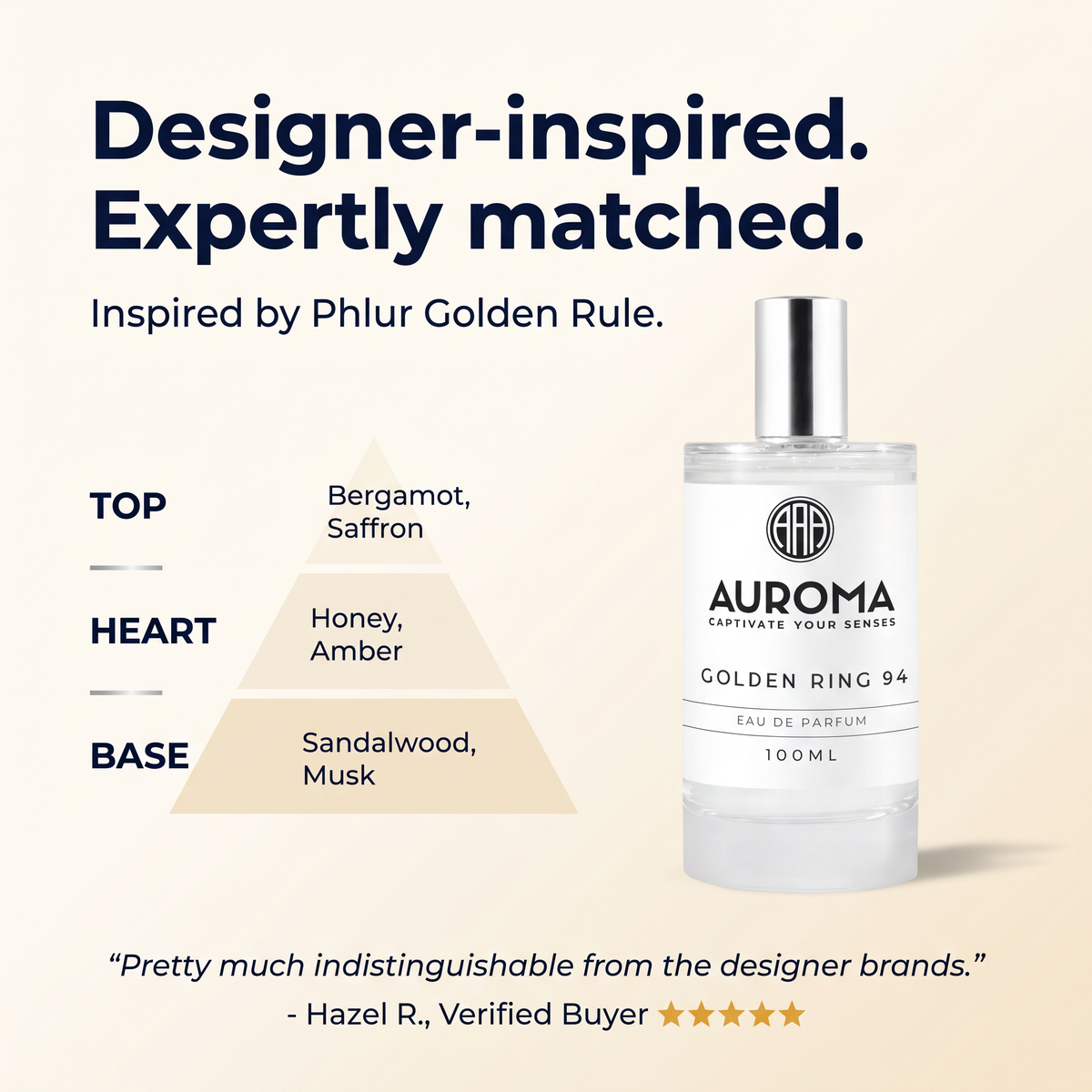 Designer-inspired, expertly matched - inspired by Phlur Golden Rule