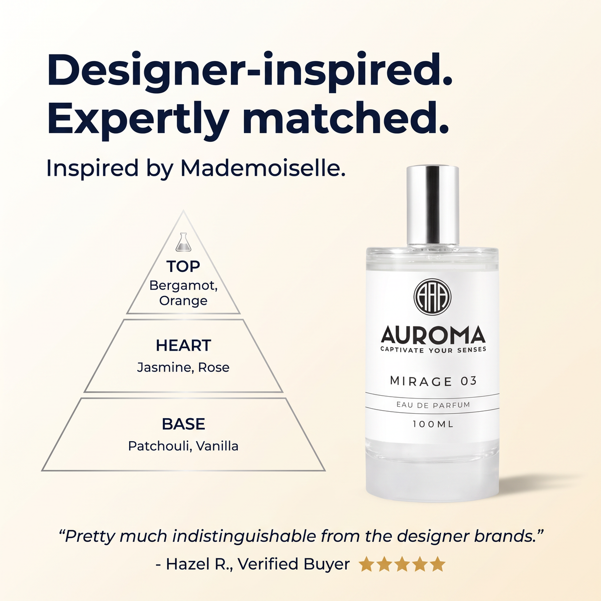 Designer-inspired, expertly matched - inspired by Mademoiselle