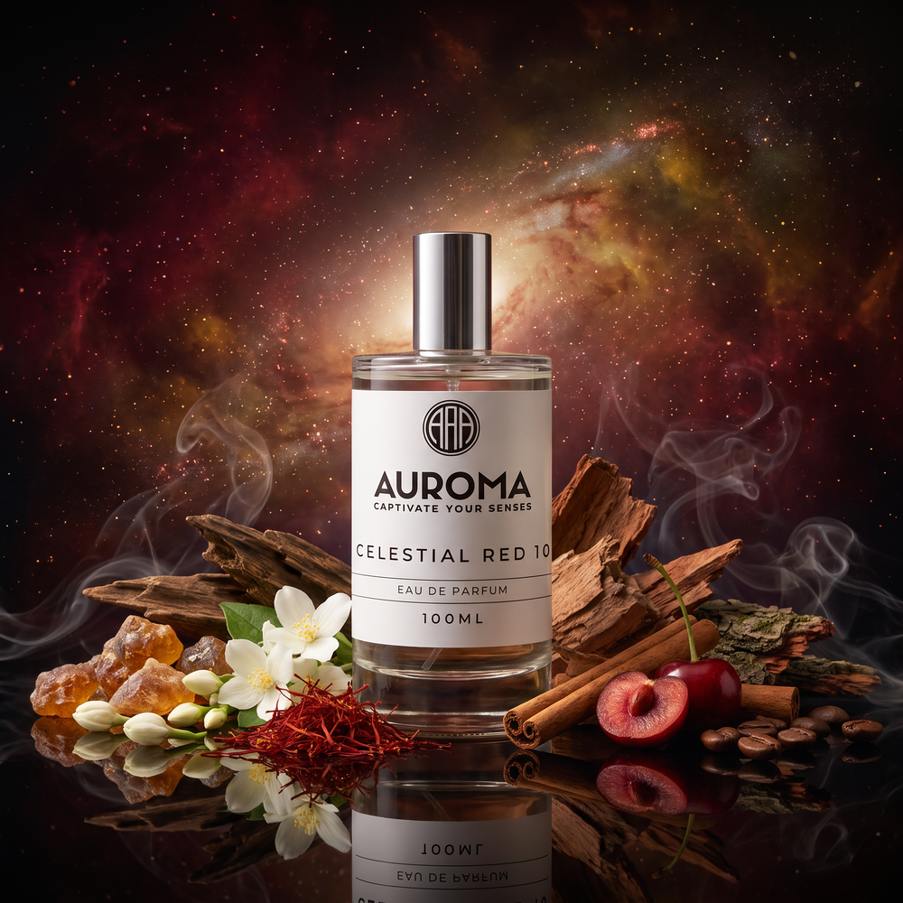 Celestial Red 10 by Auroma — cosmic notes still life