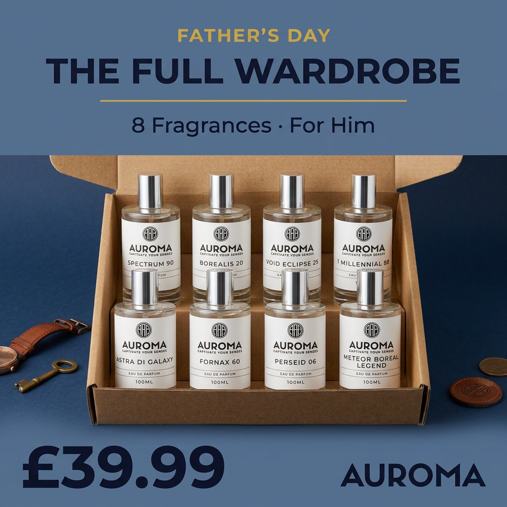 Father's Day The Full Wardrobe 8x100ml Eau de Parfum Bundle Set - Auroma