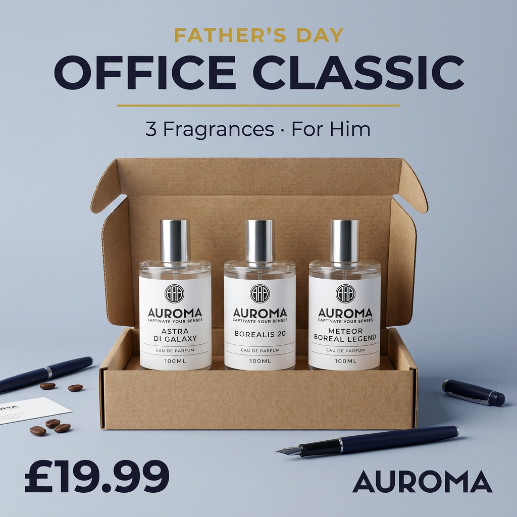Father's Day The Office Classic 3x100ml Eau de Parfum Bundle Set - Auroma