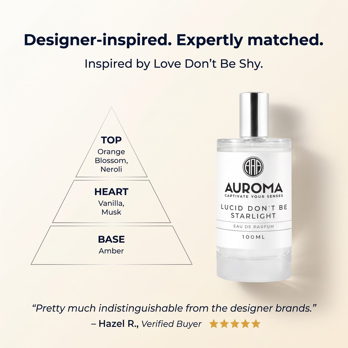 Designer-inspired, expertly matched - inspired by Love Don't Be Shy