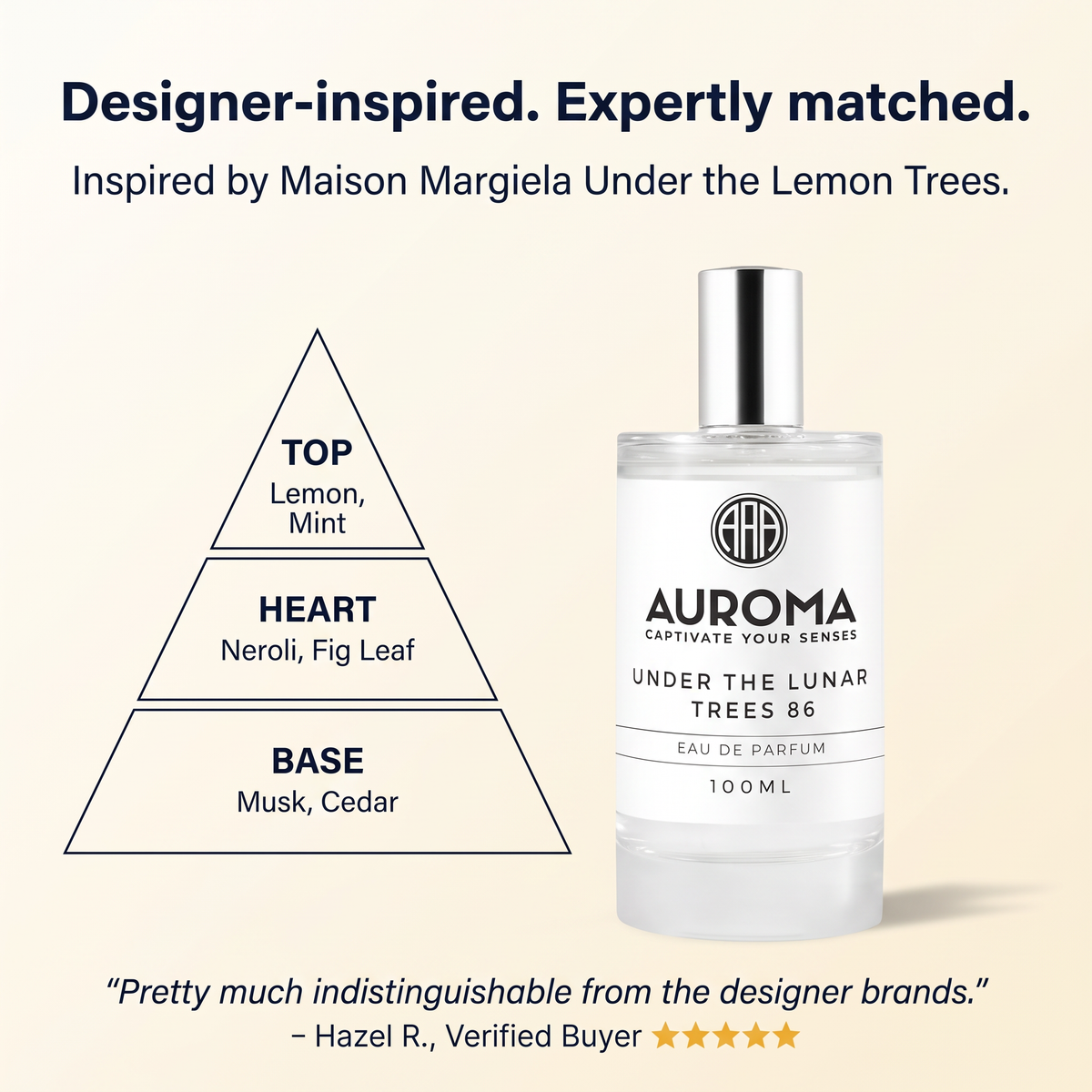 Designer-inspired, expertly matched - inspired by Maison Margiela Under the Lemon Trees