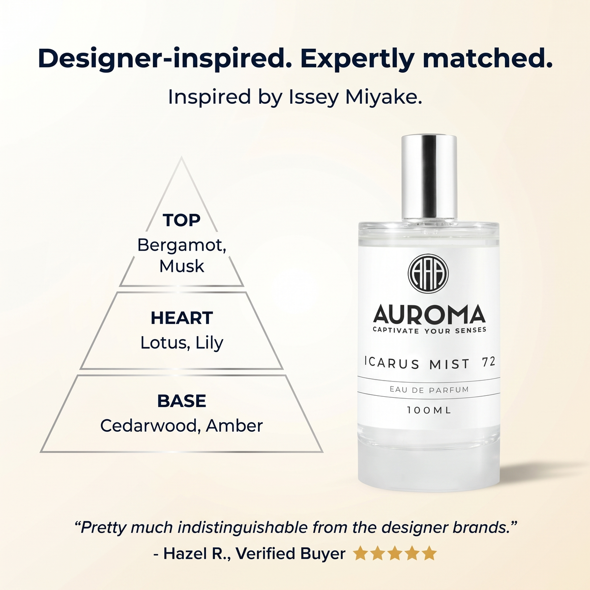 Designer-inspired, expertly matched - inspired by Issey Miyake